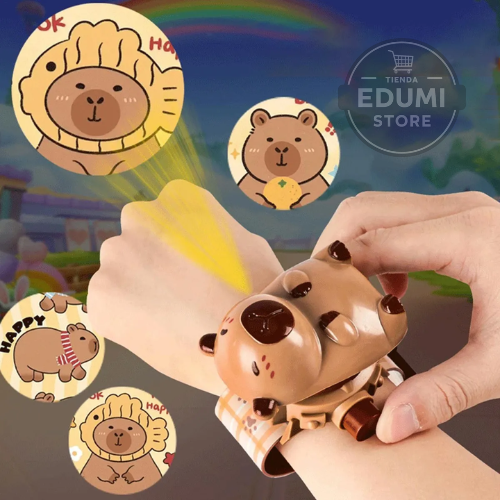 2 Relojes Proyector Capibara Niños
