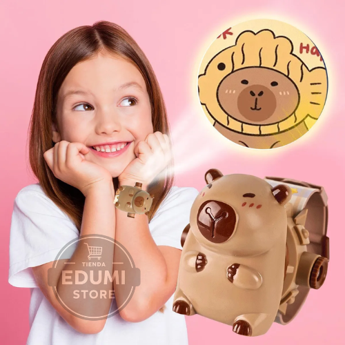 2 Relojes Proyector Capibara Niños