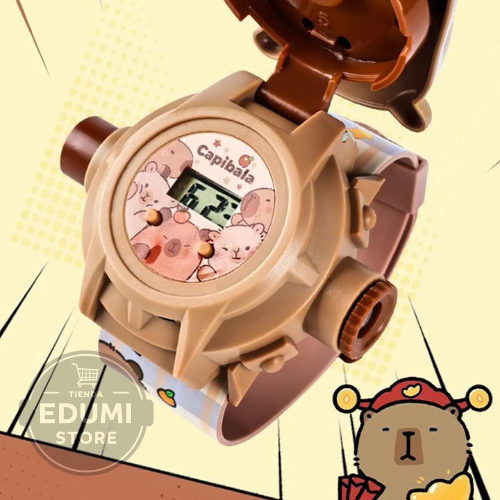 2 Relojes Proyector Capibara Niños